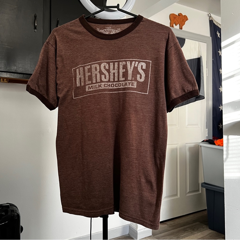 Classic Brown Hershey's Milk Chocolate ringer t-shirt #vintage